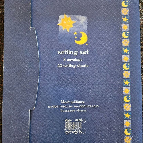 Writing set new, 8 envelopes, 20 sheets