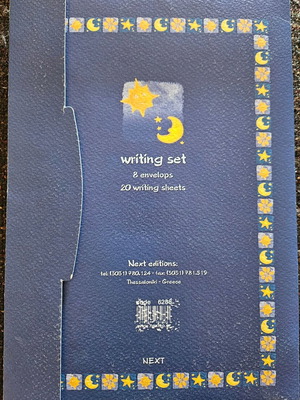 Writing set new, 8 envelopes, 20 sheets