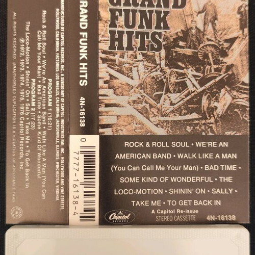 Grand Funk Hits cassette used, rock