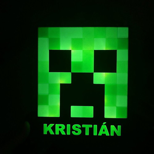 Minecraft Creeper lamp like new with customizable name