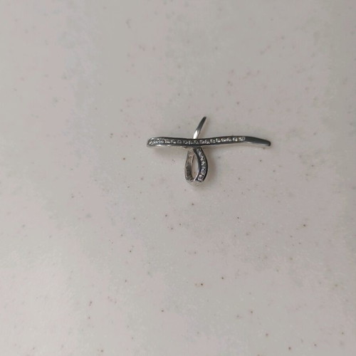 Women's cross necklace jewelry used, silver 925
