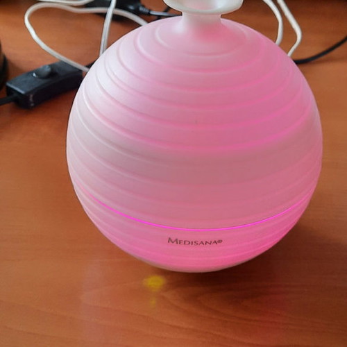 Medisana AD 620 aroma diffuser used with 3 bottles of essential oils