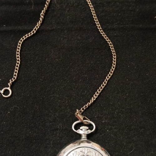Molnija wind-up pocket watch used with chain