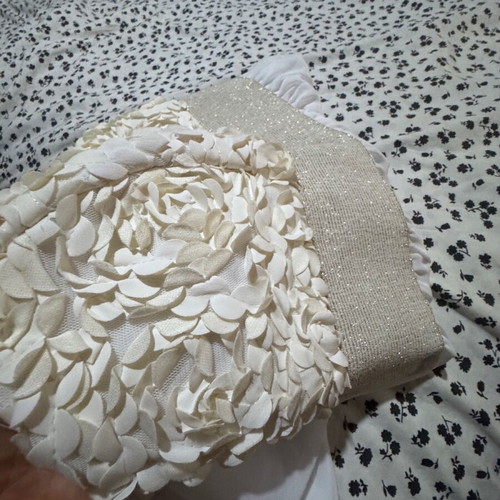 Bellissima wedding dress strapless lace cream with floral and gold details like new