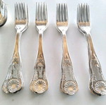 Vintage silver-plated Kings Pattern cutlery set, 50 pieces