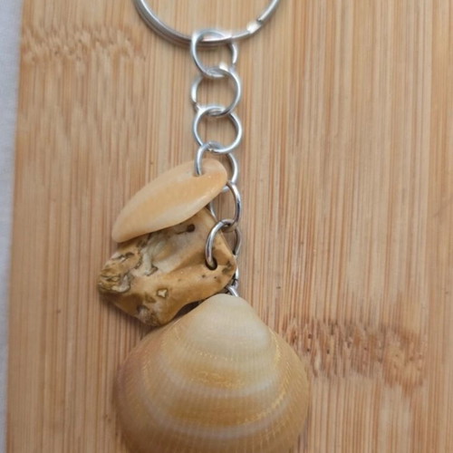 Real shell key chain, handmade