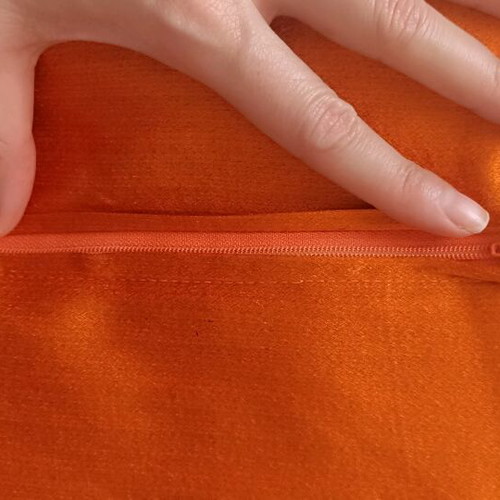 Satin skirt orange small like new