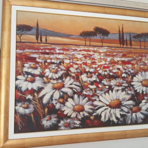 M. Occhini Canvas Painting with Frame like new