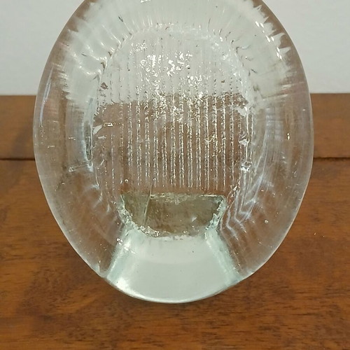 Vintage glass oval frame used, height 8.5 cm