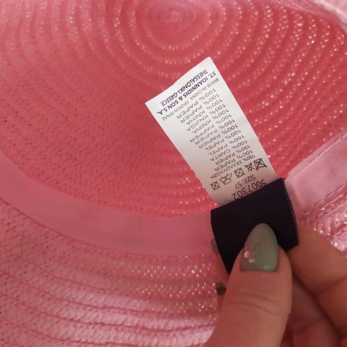 Pink beach hat large, new