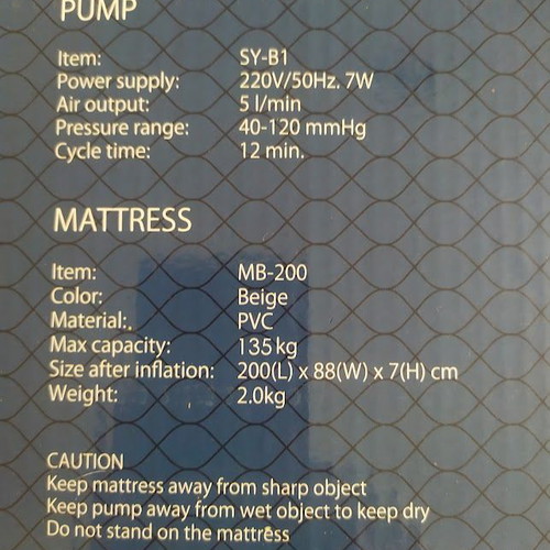 Ricant SY200 Air Mattress with Electric Pump for Bedsore Prevention
