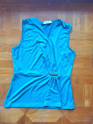 Calvin Klein sleeveless blouse like new, turquoise, size XS