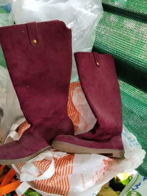 Boots burgundy size 41 like new