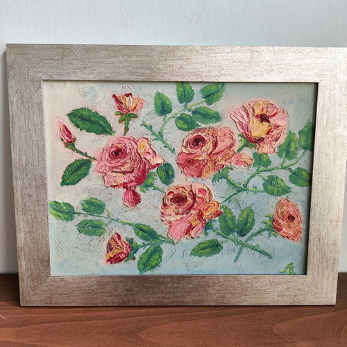 Spatularizing painting “Roses”