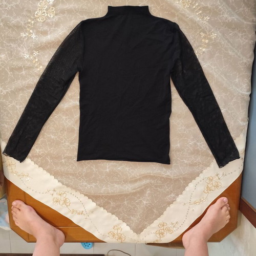 Black elastic blouse like new 100% polyester