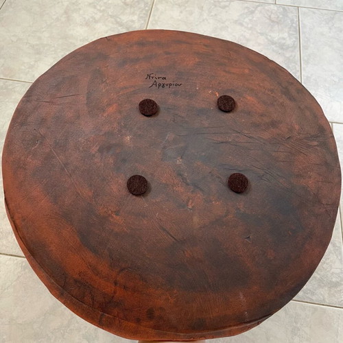 Handmade ceramic platter by Dina Argyriou unused