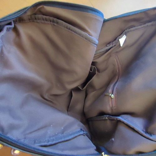 Black faux leather backpack like new with gold studs