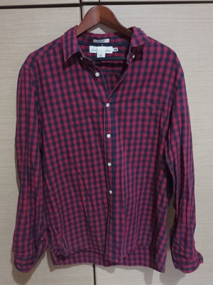 H&M men's checked shirt Large used, red