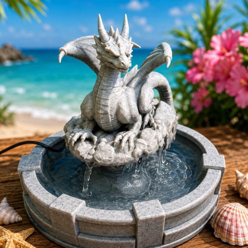 DragonFlow 3D printed dragon tabletop fountain custom order