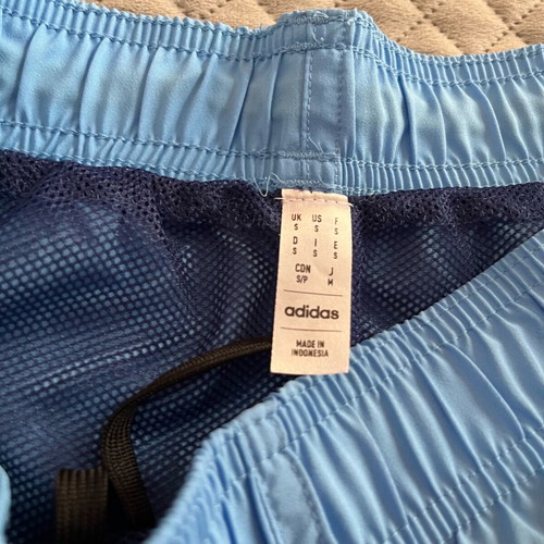 Adidas men's blue swim shorts size S used