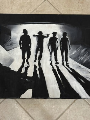 Canvas painting Clockwork Orange handmade, like new 80 x 60