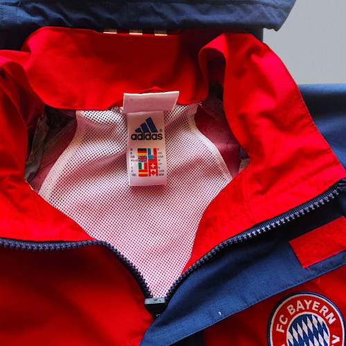Vintage Bayern Munich x Adidas Hooded Rain Jacket, Like New, Men’s Large