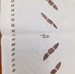 White Cutwork Machine Square 54×54cm new
