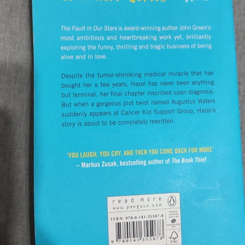 The Fault In Our Stars John Green like new, English book