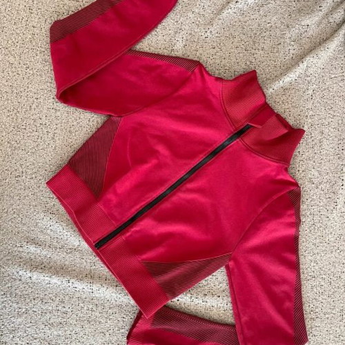 Athletic jacket red like new, size M