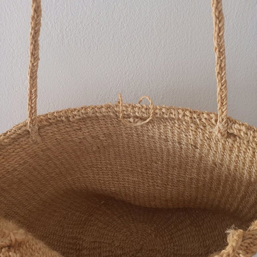 Straw shoulder bag used