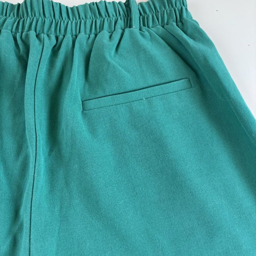 Pink Woman high waisted shorts, green, size M