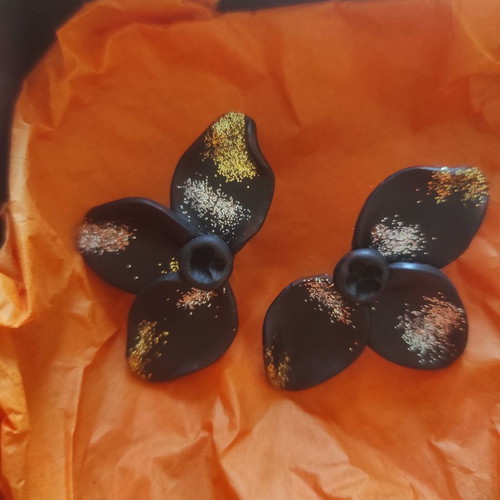 Clay earrings new handmade by Greek designer Messy Dot