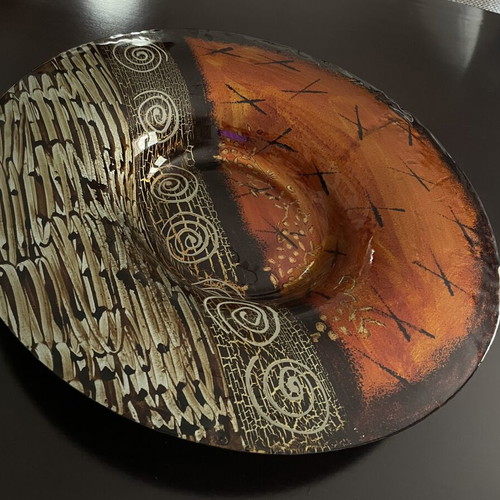 Decorative Platter Boho Ethnic Art like new, 43cm