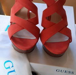 Guess sandals new, size 39, coral color with dust bag