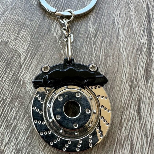 Auto keychains set of 2 new with disc brake and rim details