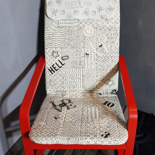 Relax chair custom made, hand renovated and painted