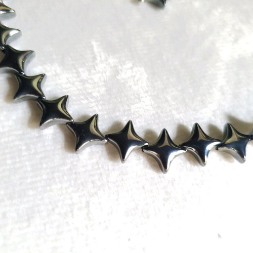 Gunmetal Hematite North Star Choker stainless steel handmade