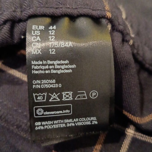H&M women's pants like new, XXL, black and beige
