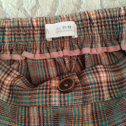 Zara plaid pants for 11-12 years old, like new