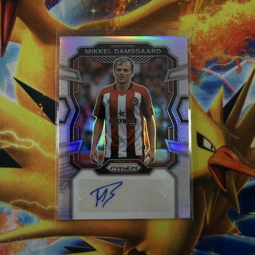 Mikkel Damsgaard Auto Numbered /99 Panini Prizm EPL Brentford card