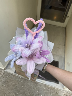 Handmade scented flower bouquet with waterproof wrapping