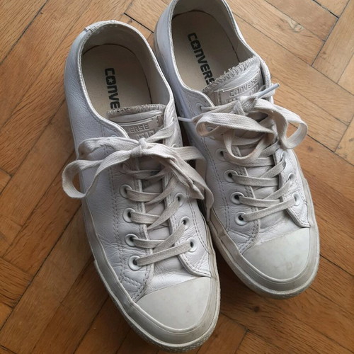 Converse leather white shoes used, size 39