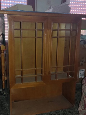 Sideboard with glass shelves used, dimensions 97x35x110