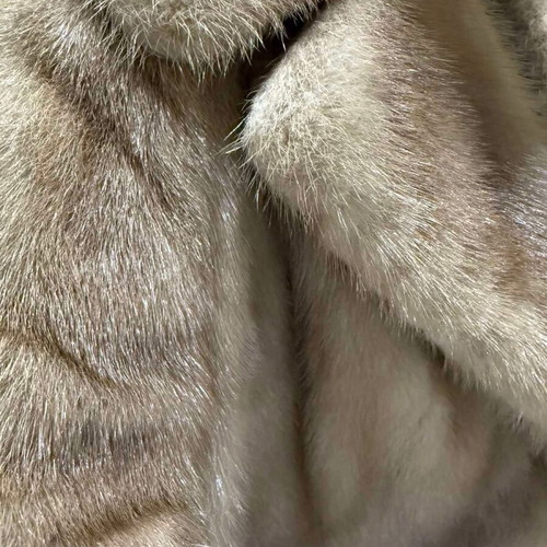 Minaidis women's fur coat One Size like new, brown mink