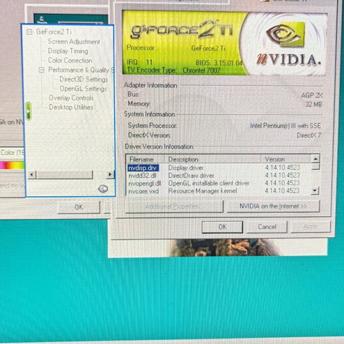 GeForce 2Ti 32 MB AGP used graphics card (Retro)