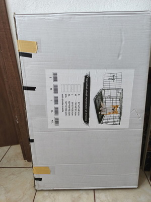 Metal pet cage with two doors, size large
