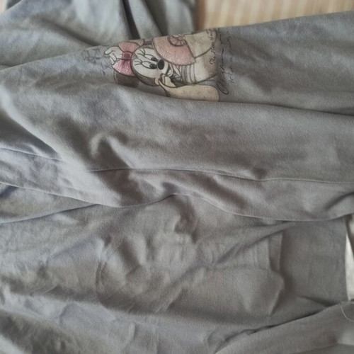 Disney women's grey maternity and nursing robe with Minnie Mouse and Daisy Duck
