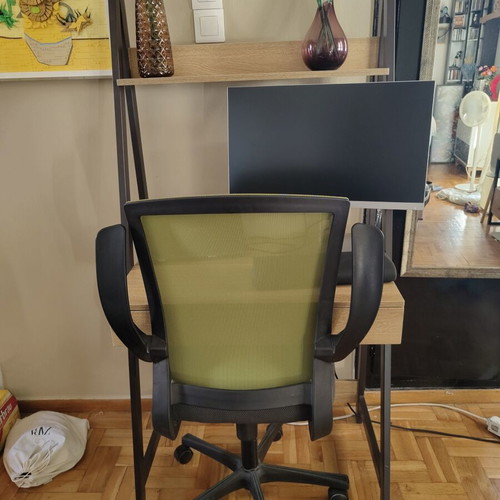 Furniture set used including ladder bookshelf, coffee table, office chair, shoe rack