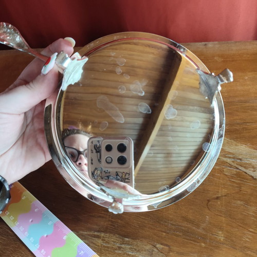 Vintage Silver-Plated Serving Dish with Lid and Decorative Handle