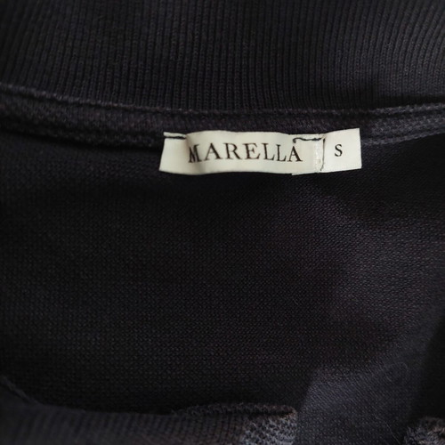 Marella sleeveless polo pique top dark blue size small like new